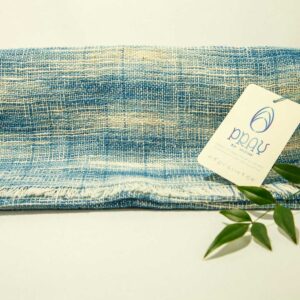 pray to nam ラオス自然栽培綿 ガーデンスカーフ(藍染めグラデーション薄)